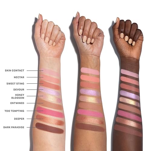 Morphe Forbidden Honey Artistry Palette - Foil-Effect Eyeshadow Palette with Matte, Shimmer & Foil Finishes - Pink & Brown Eyeshadow with Luminous Payoff (0.35 oz)(Forbidden Honey)