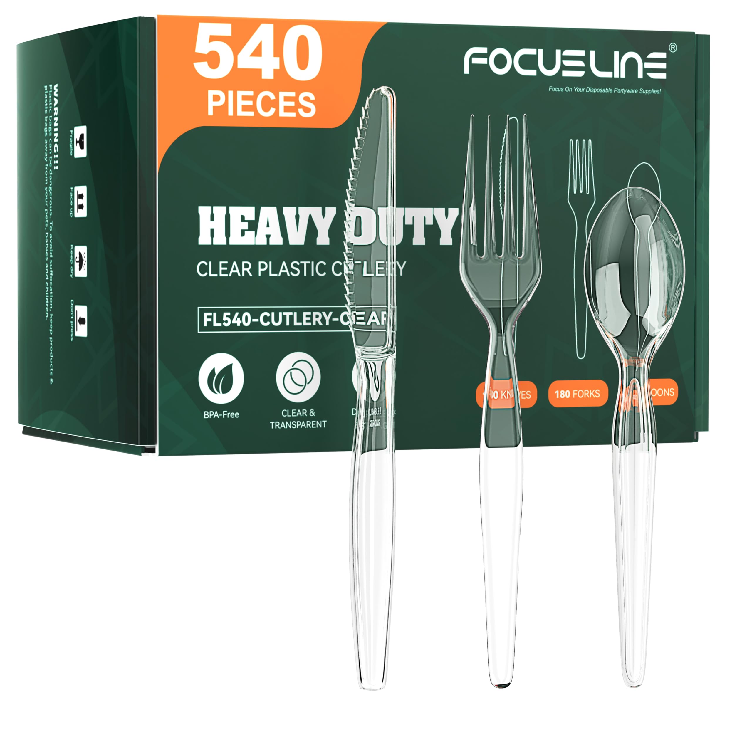 FOCUSLINE Disposable Silverware Set - Heavy Duty -1 FOCUSLINE Disposable Silverware Set - Heavy Duty -1