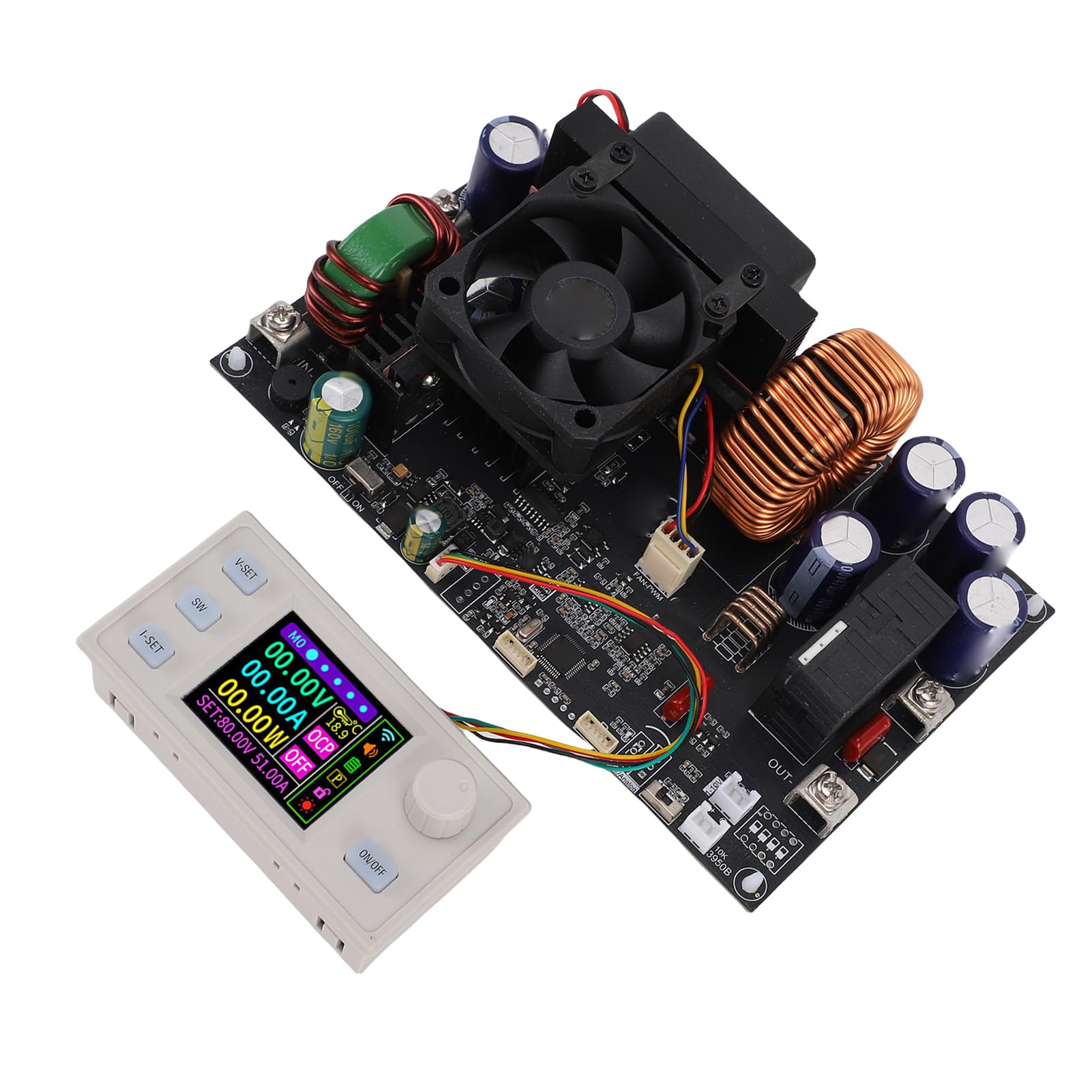FTVOGUE Regulowany Regulator Napięcia, materiał ABS, Zasilacz 4000 W, Wyjście 0-50 A do Projektów Laboratoryjnych i Sterowników LED