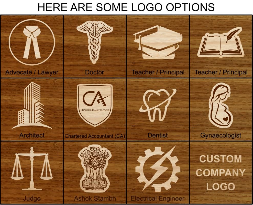 Image of 3D Text Wooden Desktop /Table Name Plate for Office with Stand for Doctor /Lawyer /Advocate /CEO /Police /CA /Architect / | Table Nameplate /Tabletop Nameplate for Professional