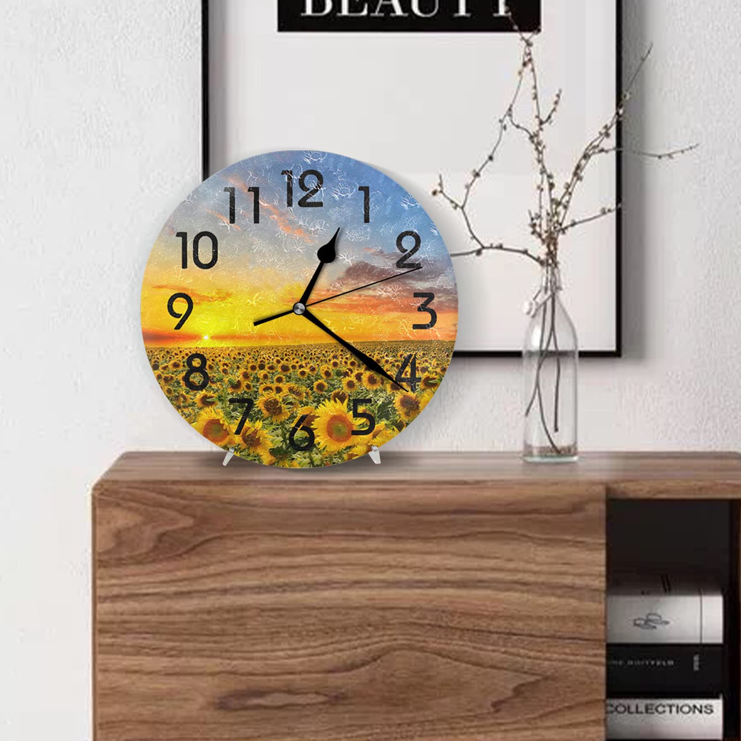 Amazon.co.jp: erolrail サンセットホームで咲くひまわり 12インチ