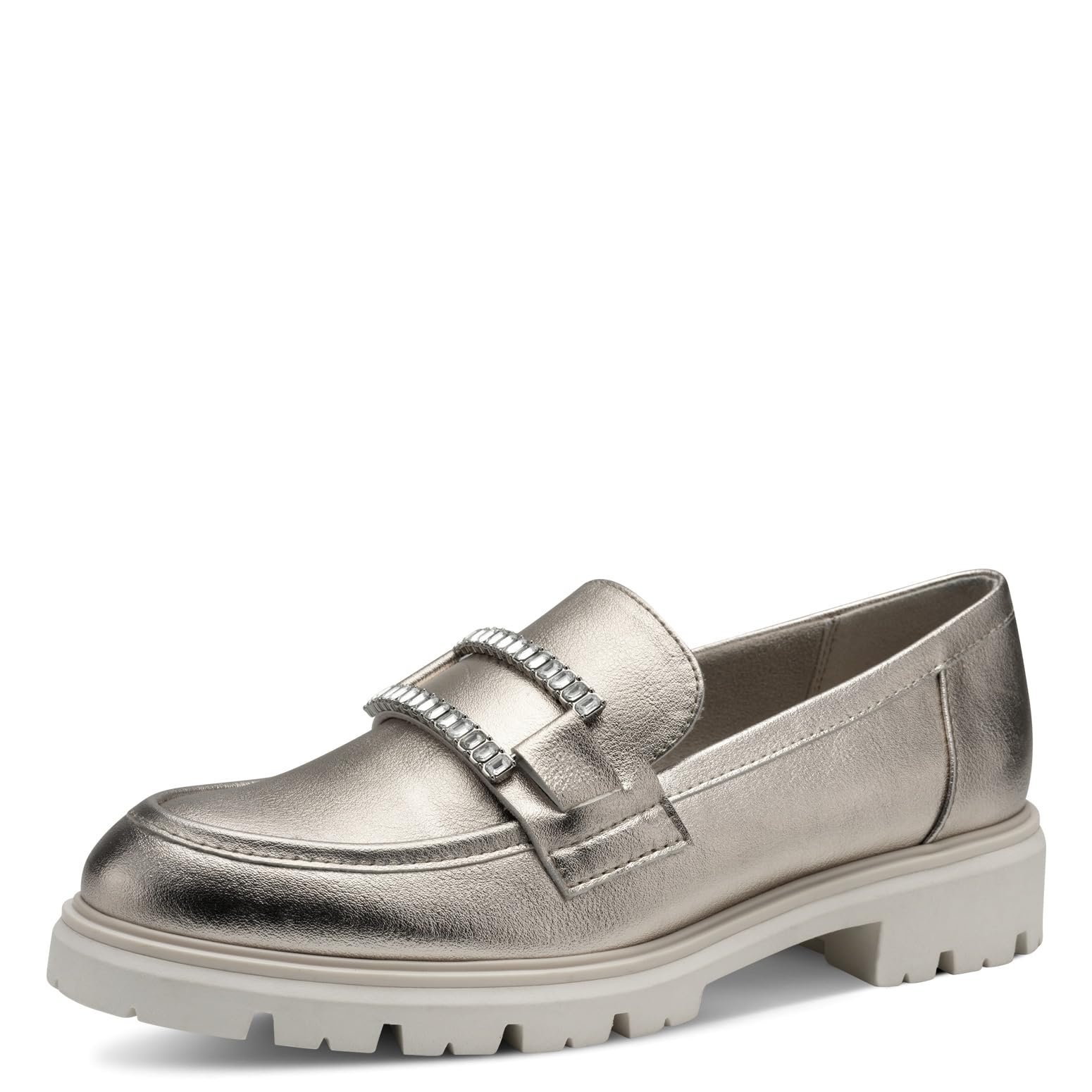 MARCO TOZZI Women's Damen Slipper 2-24701-44 Loafer, Platinum, 6 UK