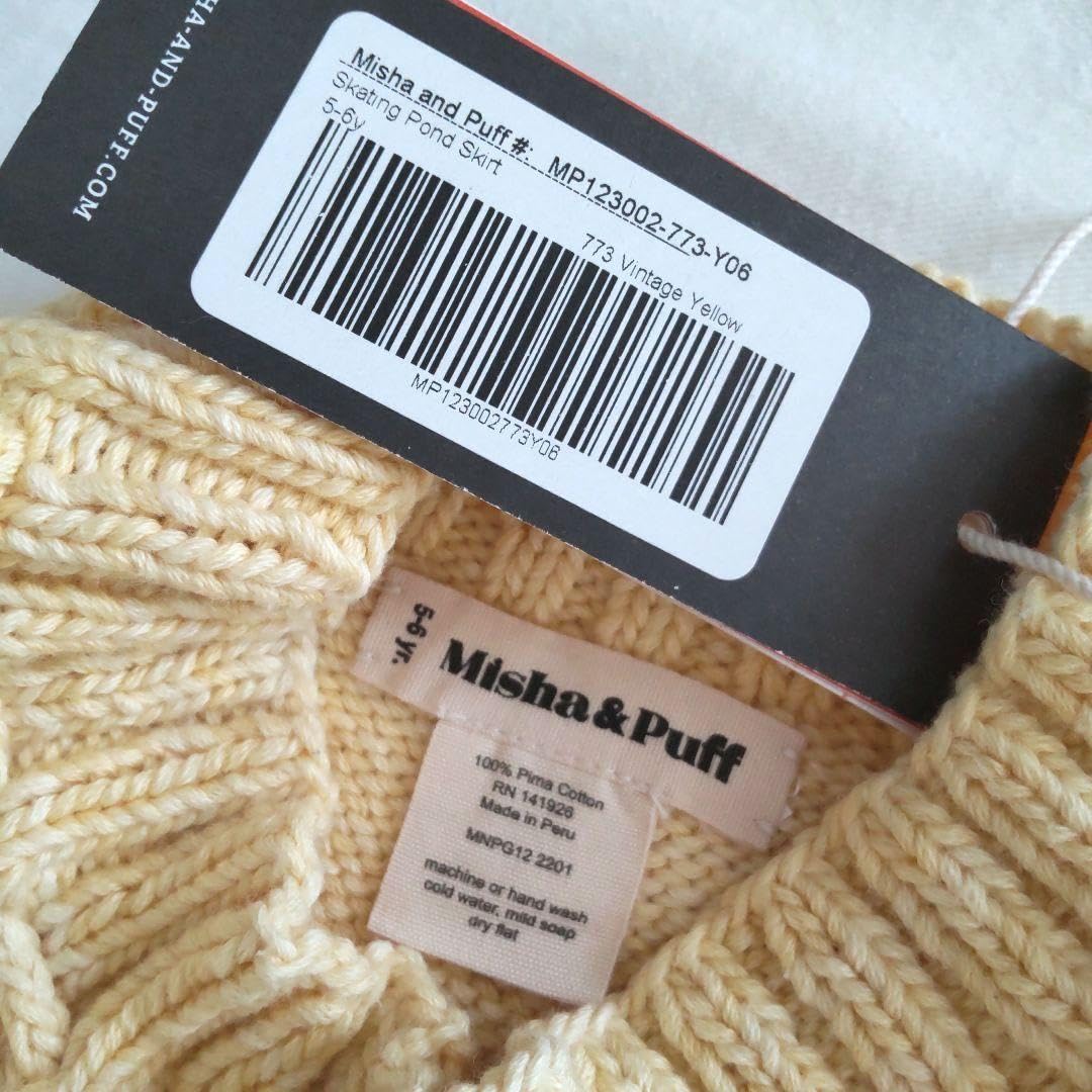 misha&puff■Skating Pond Skirt■yellow Knitted Skirt | Girls Skirt | Misha & Puff