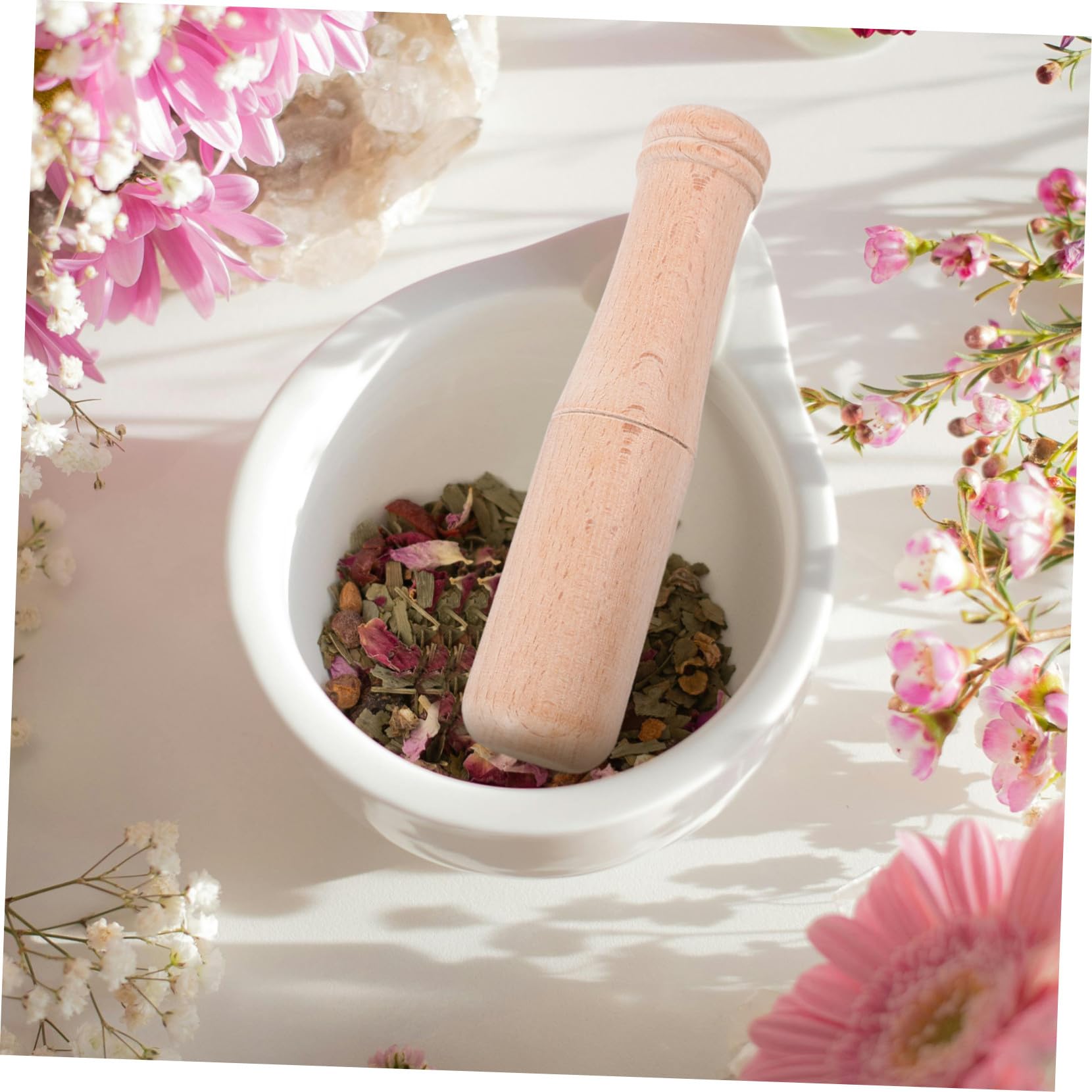 STOBAZA 4 Sätze Holzpestle Küchenmörser Vielseitig Einsetzbar Zum Zerdrücken Von Knoblauch Mahlen Von Gewürzen Saftgewinnung Einfache Reinigung Robustes Küchenwerkzeug Für 4 Stück *