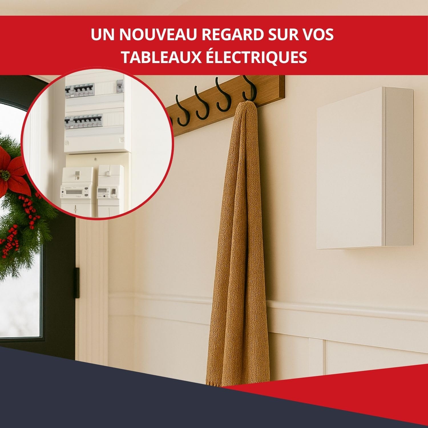 Coffret d'habillage pour tableaux électriques en acier blanc - H 920 x L 340 x P 140 mm - Ref. RCH400 - Marque ATOLE