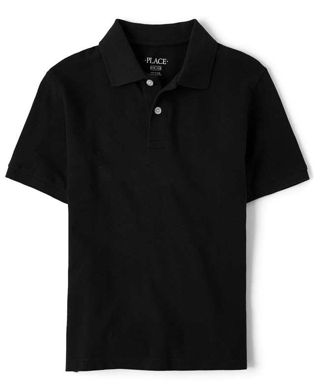 The Childrens Place Boys Uniform Short Sleeve Pique Polo