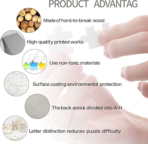 Miniatura 4 de Rompecabezas de 1000 piezas de cuervo y lobo blanco para adultos, rompecabezas para niños, rompecabezas de madera, kit de bricolaje, decoración del