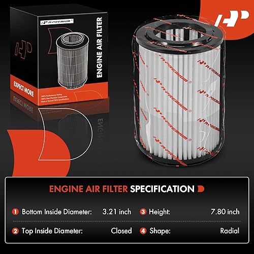 Miniatura 2 de A-Premium Filtro de aire de motor compatible con Hyundai Veloster N 2019-2022, Kona N 2022-2023, L4 2.0L turboalimentado