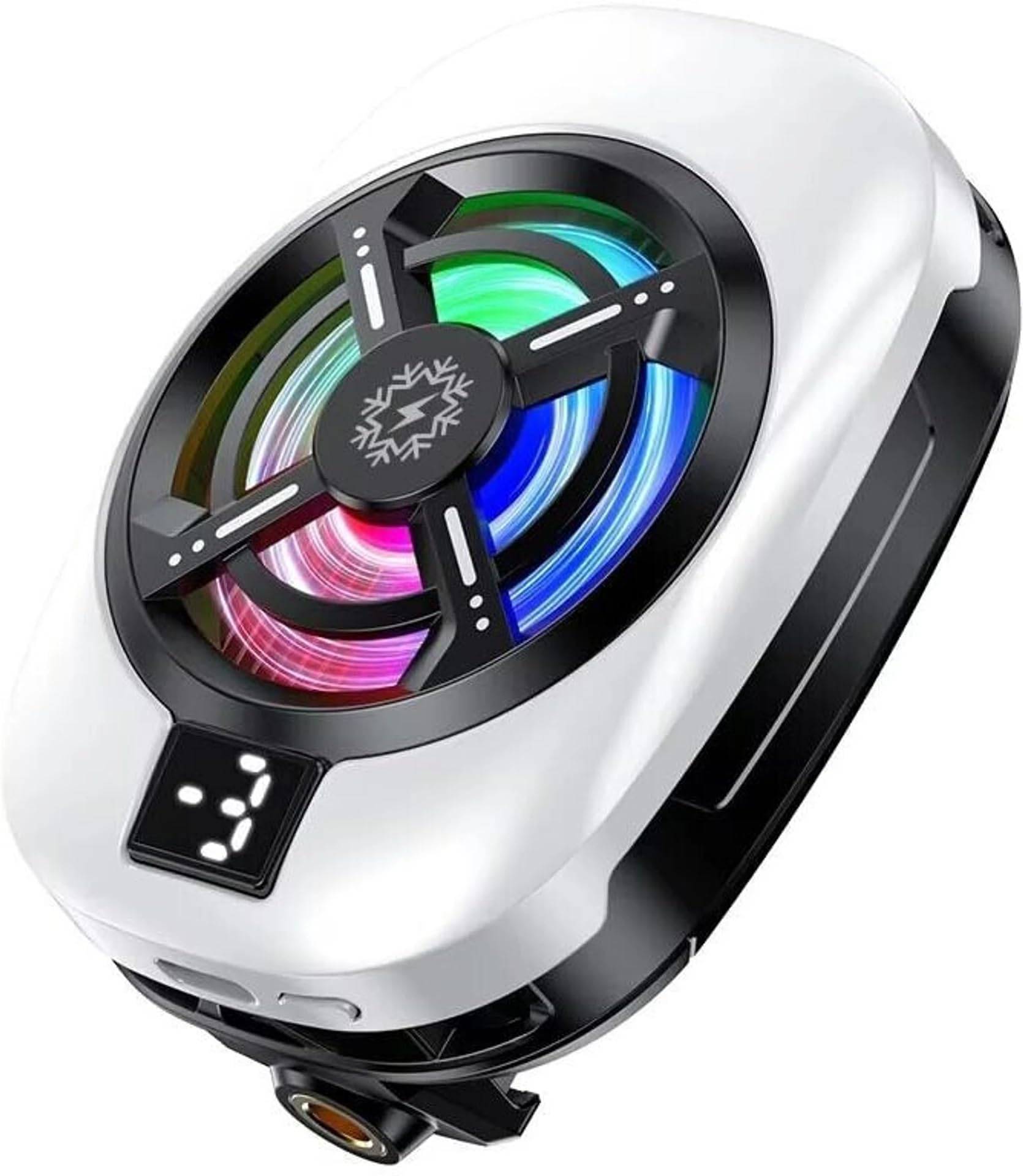 Voidrop Instant Mobile Cooler with 1/4" Screw Hole, Mobile Cooler with 3 Cooling Modes, LCD Display, RGB Light, Semiconductor Technology Instant Gaming Cooling Fan for iOS and Android Phones-picture-15