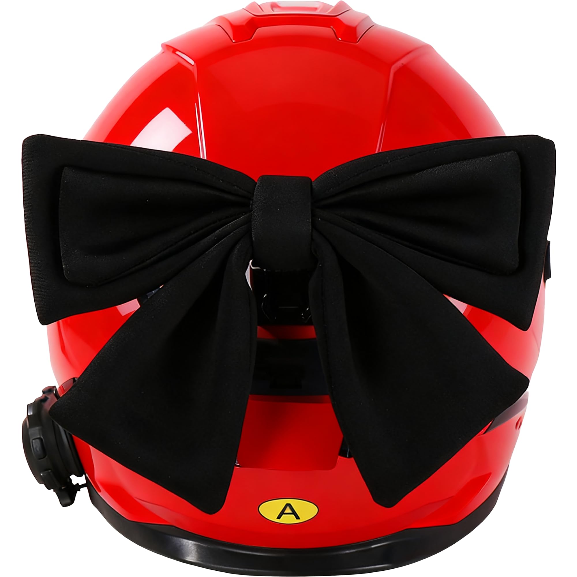 Casque Moto Décorations Nœud Papillon pour Femme, Noir