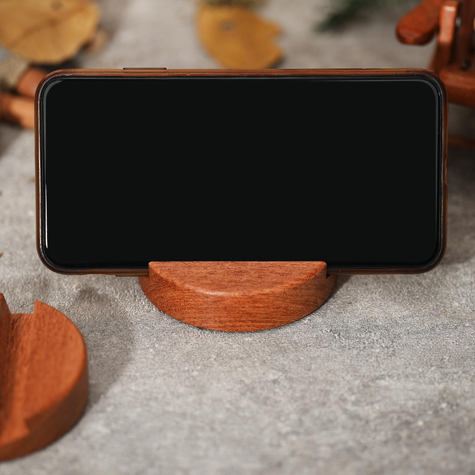 Amazon.com: ZJL Wooden Cell Phone Stand,Desktop Portable Phone