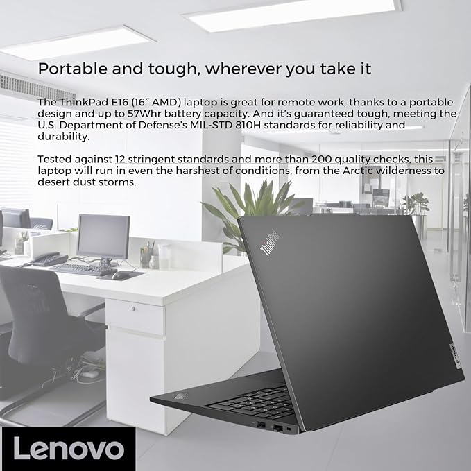 Lenovo ThinkPad E16 G2 Laptop 16" FHD+ AMD Ryzen 7 16GB RAM 1TB SSD miniatura 8