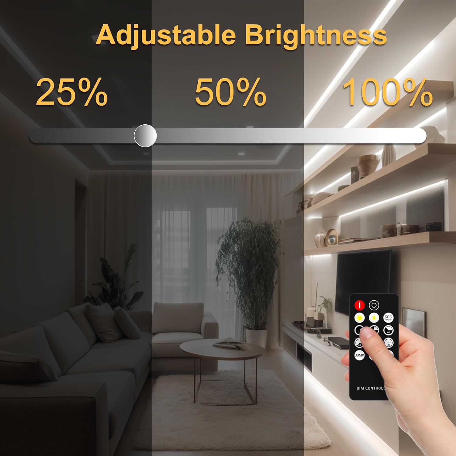 COB LED Strip 32.8ft,Dimmable Strip Lights, 6000K Daylight