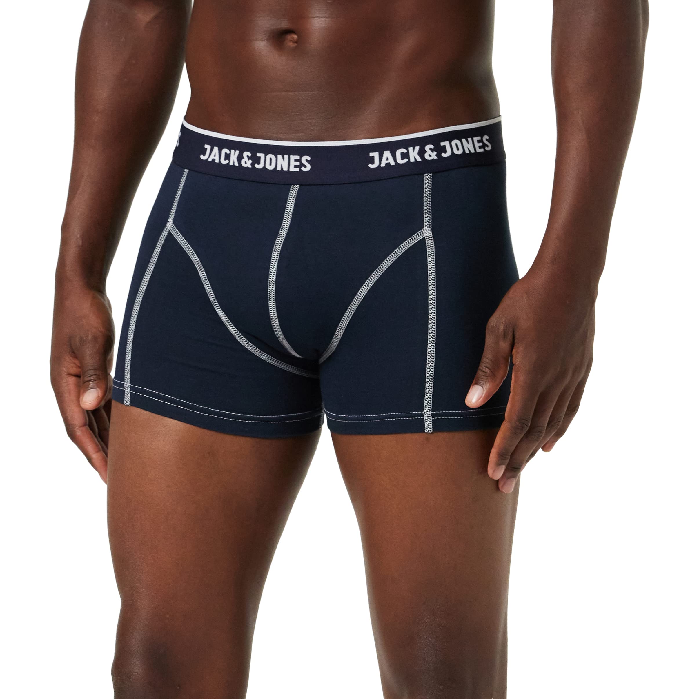 Jack & Jones Men's Multicoloured (Navy Blazer) Jacsimple Trunks Noos Boxer Shorts, Medium