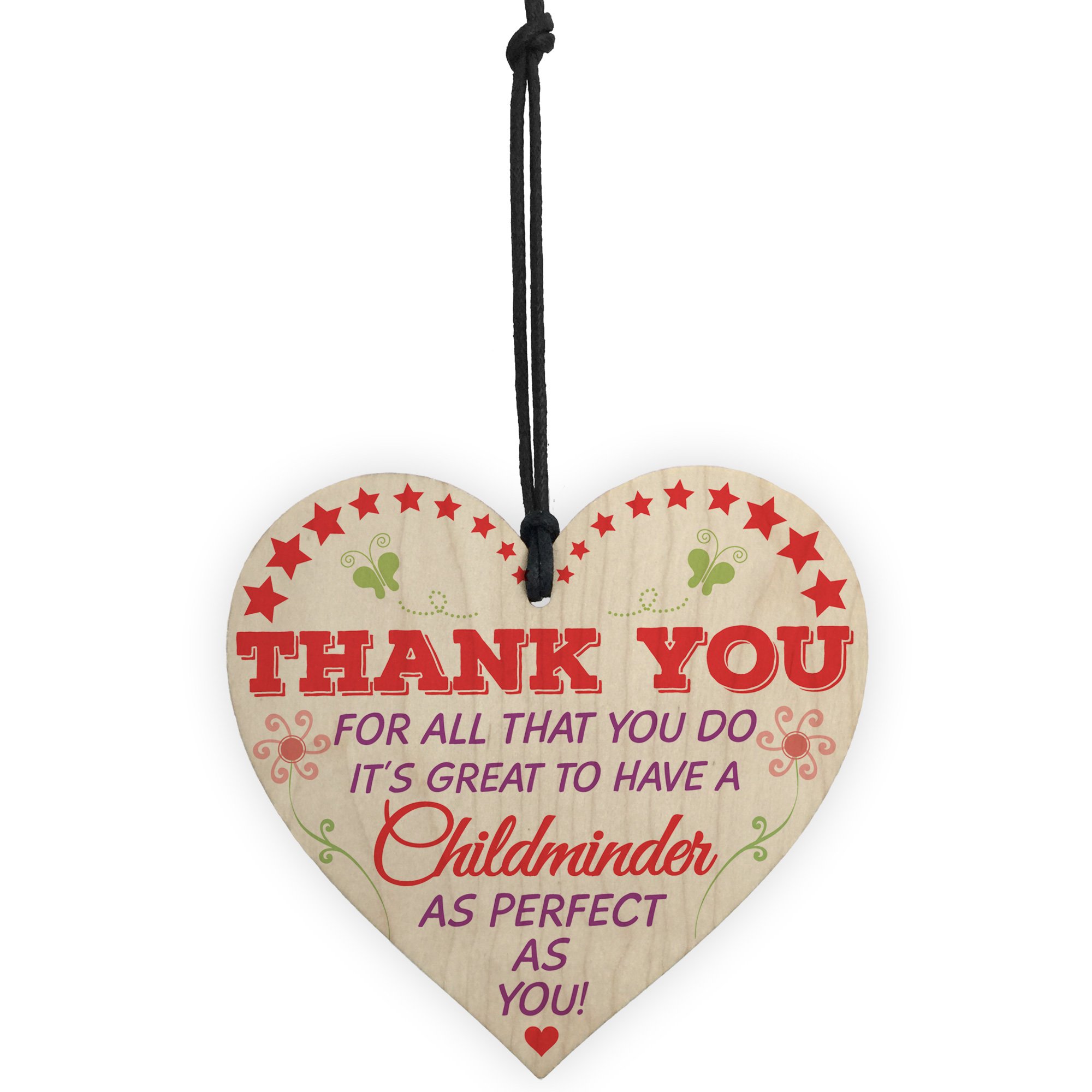 Red Ocean Childminder Perfect Thank You Babysitter Gift Hanging Plaque Nursery Sign from B&Q