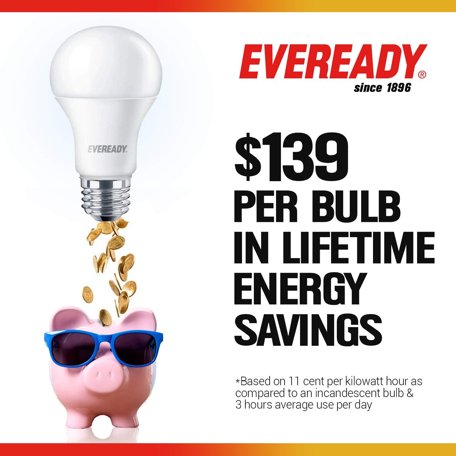 Exсluѕіvе Dіѕсоunt 70% Prісе EVEREADY Led Light Bulbs, Dimmable, 60 Watt Equivalent Light Bulbs (9W Led Bulb), 800 Lumens, 2700K Soft White Color, A19 E26 Base Led Replacement for Halogen Bulb, ES and UL Certified - 6 Pack TOP оƒƒERS EVEREADY Led Light Bulbs, Dimmable, 60 Watt Equivalent Light Bulbs (9W Led Bulb), 800 Lumens, 2700K Soft White Color, A19 E26 Base Led Replacement for Halogen Bulb, ES and UL Certified - 6 Pack