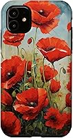 Vista 8 de Funda para iPhone 16 Red Poppies Flowers In A Field