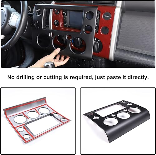 Miniatura 4 de Aunginsy Cubierta para panel de navegación de consola central, compatible con Toyot FJ Cruiser 2007-2021, consola central, navegación multimedia,