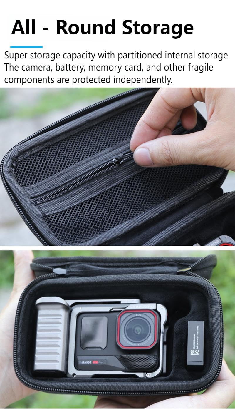 Futerał do Insta.360 Ace Pro 2 Xplorer – wodoodporny, odporny na wstrząsy, kamera do przechowywania, uchwyt, baterie i adapter szybkiego zwalniania