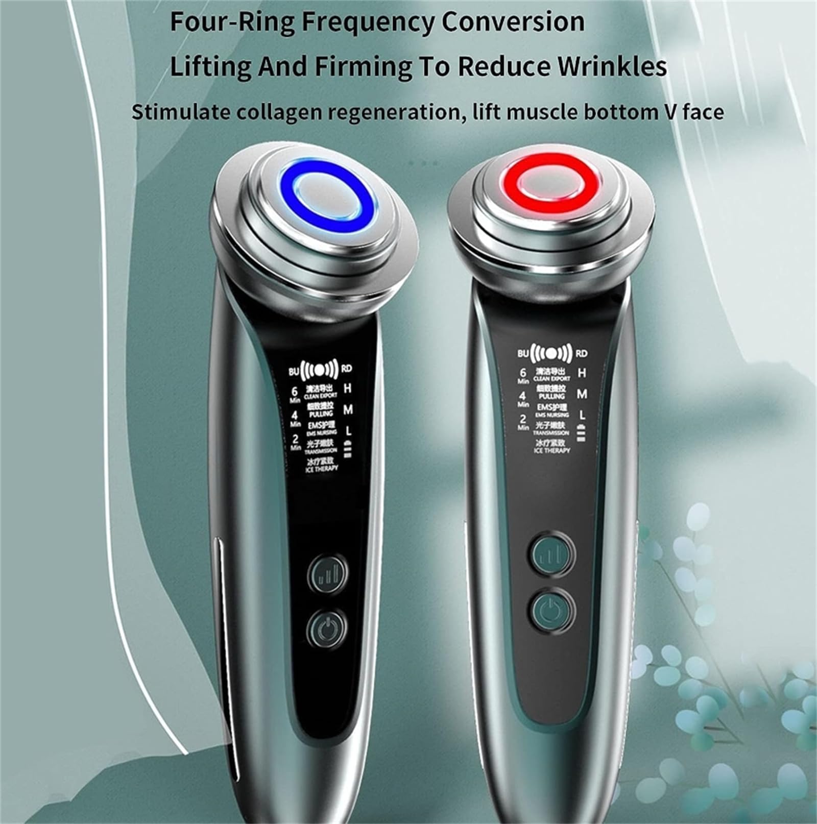 Aparato de belleza facial RF, Aparato de belleza facial de radiofrecuencia y microcorriente, Máquina de rejuvenecimiento de arrugas para reafirmar y tensar la piel