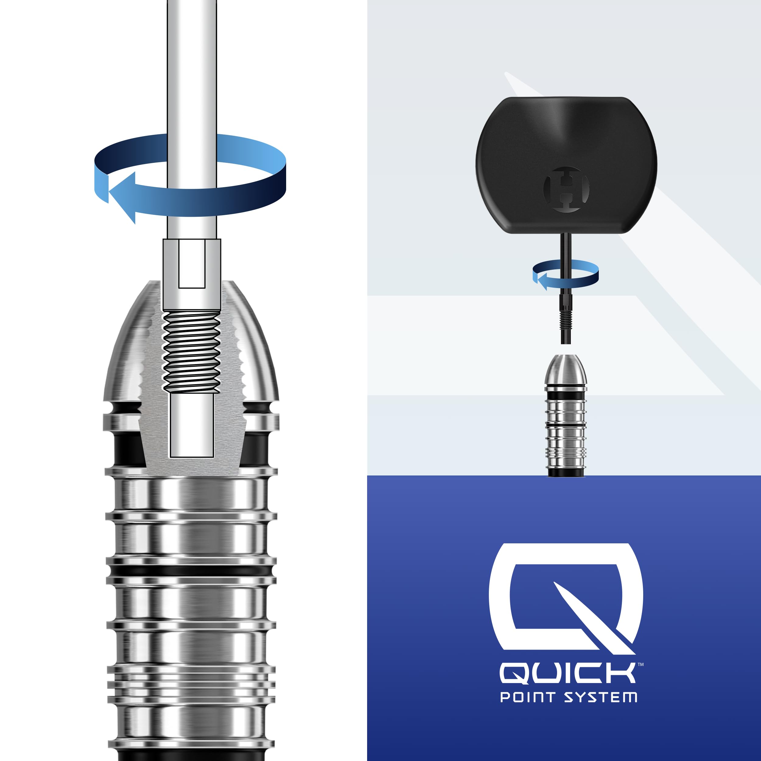 Harrows Quick Point Tool – Rimozione e sostituzione punta freccette di precisione – Costruzione durevole per punta in acciaio QP