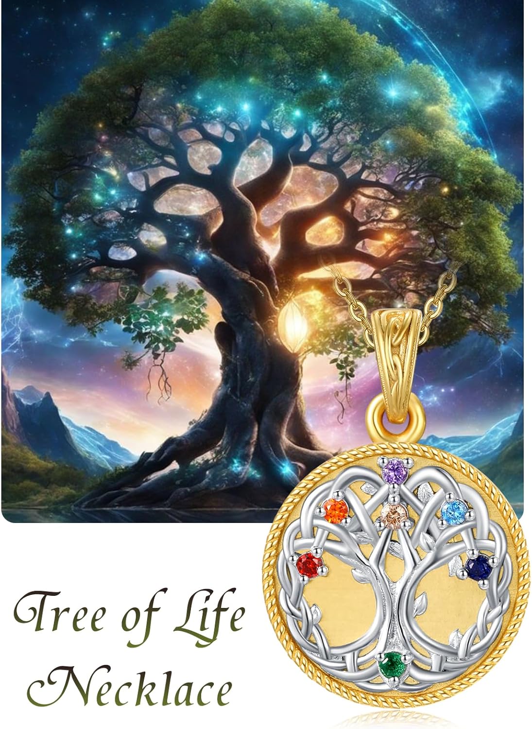 KINGWHYTE Tree of Life Necklace for Women 925 Sterling Silver Celtic Knot Tree of Life Pendant Dainty Family Tree Jewelry Birthday Christmas Gifts for Wife Mom Grandma - Image 7