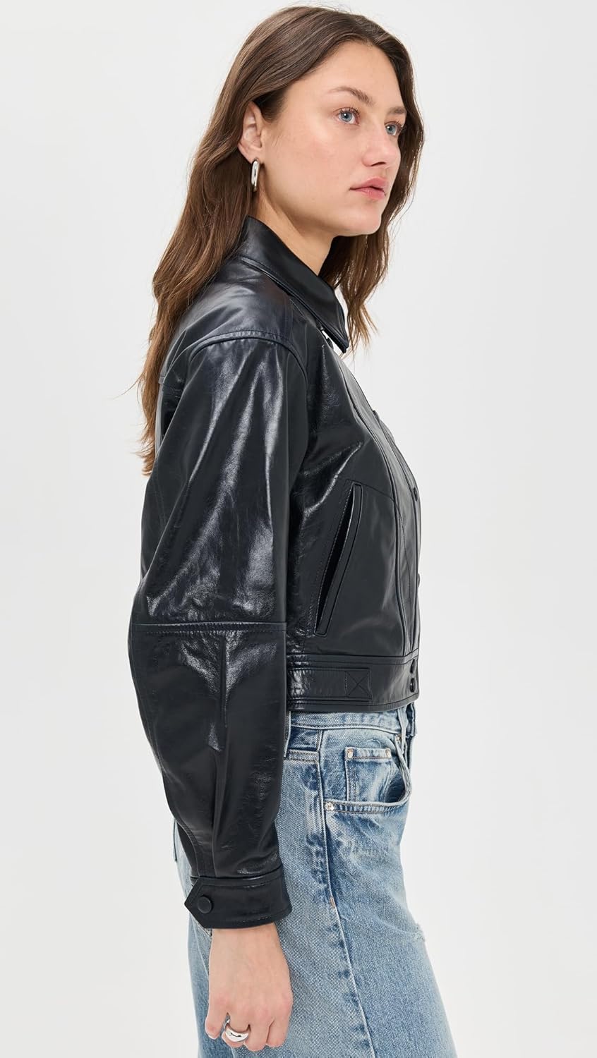 IRO Women's Thelio Leather Jacket - Image 4