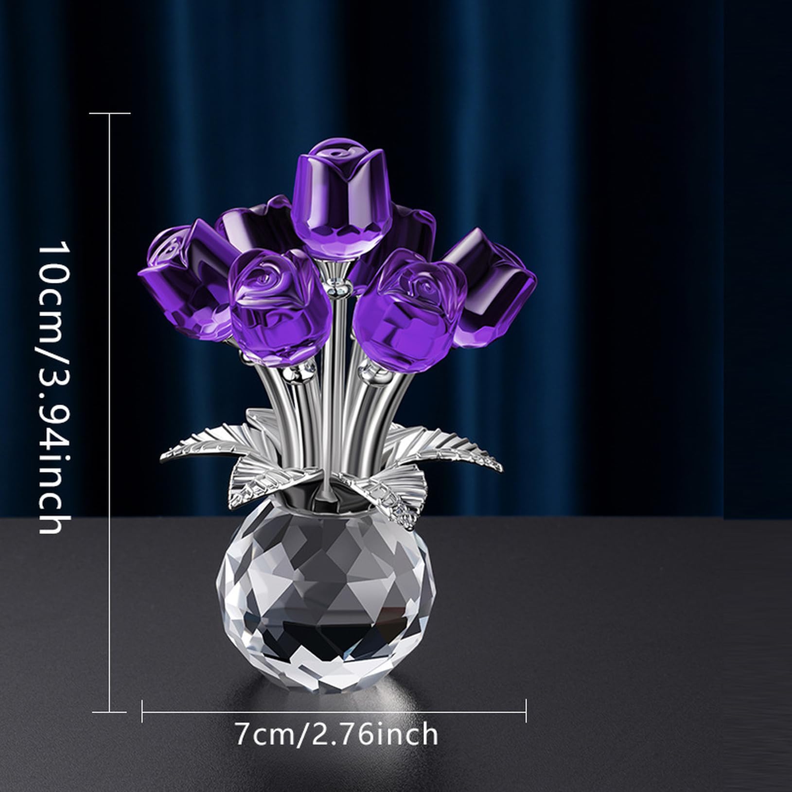 Amazon.co.jp: JAnjiaLxY 花の置物 フラワー 風水 ガラス インテリア