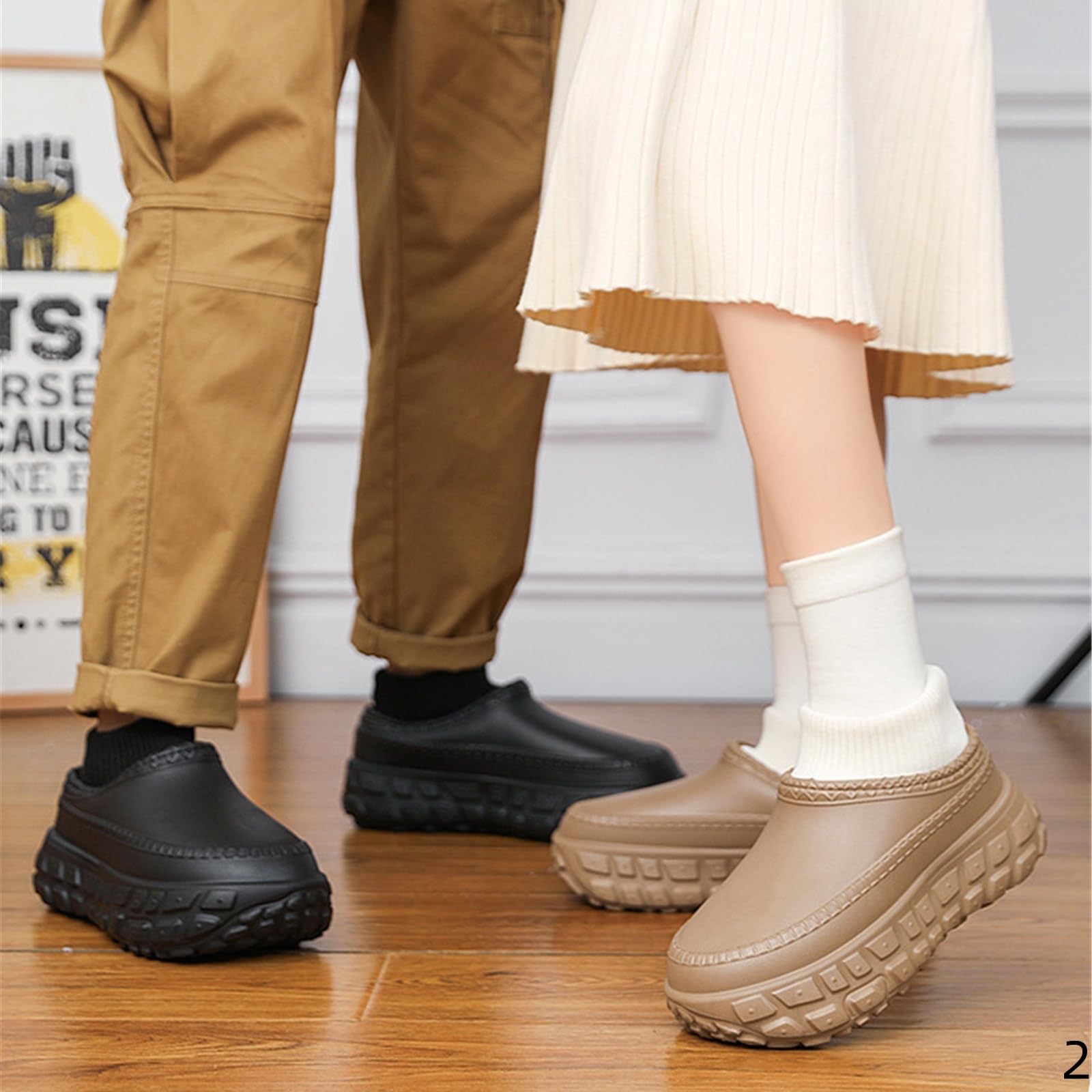 Pantofole Donna In Cotone Per Uomo E Invernali Spesse Calde Di Grandi Dimensioni Con Punta Chiusa Scarpe Merda
