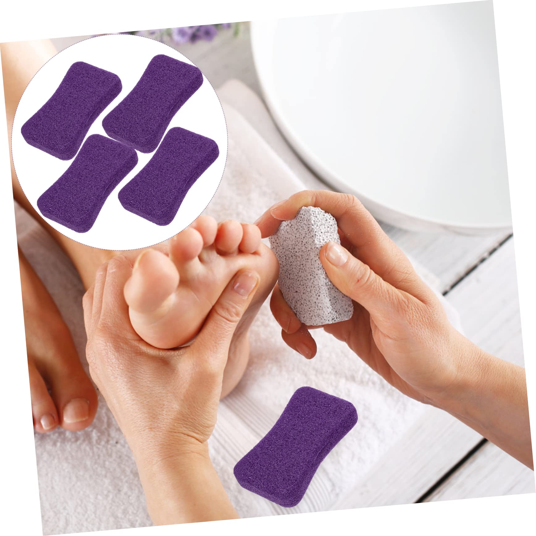 FRCOLOR 16 Pz Pietra Pomice Scrubber Per Pietre Ai Piedi Raspa Per Pedicure Rimozione Esfoliante Strumenti Per Pedicure Piedi Lavapavimenti e Piede File Di Pelle Morta Pu Viola Trucco