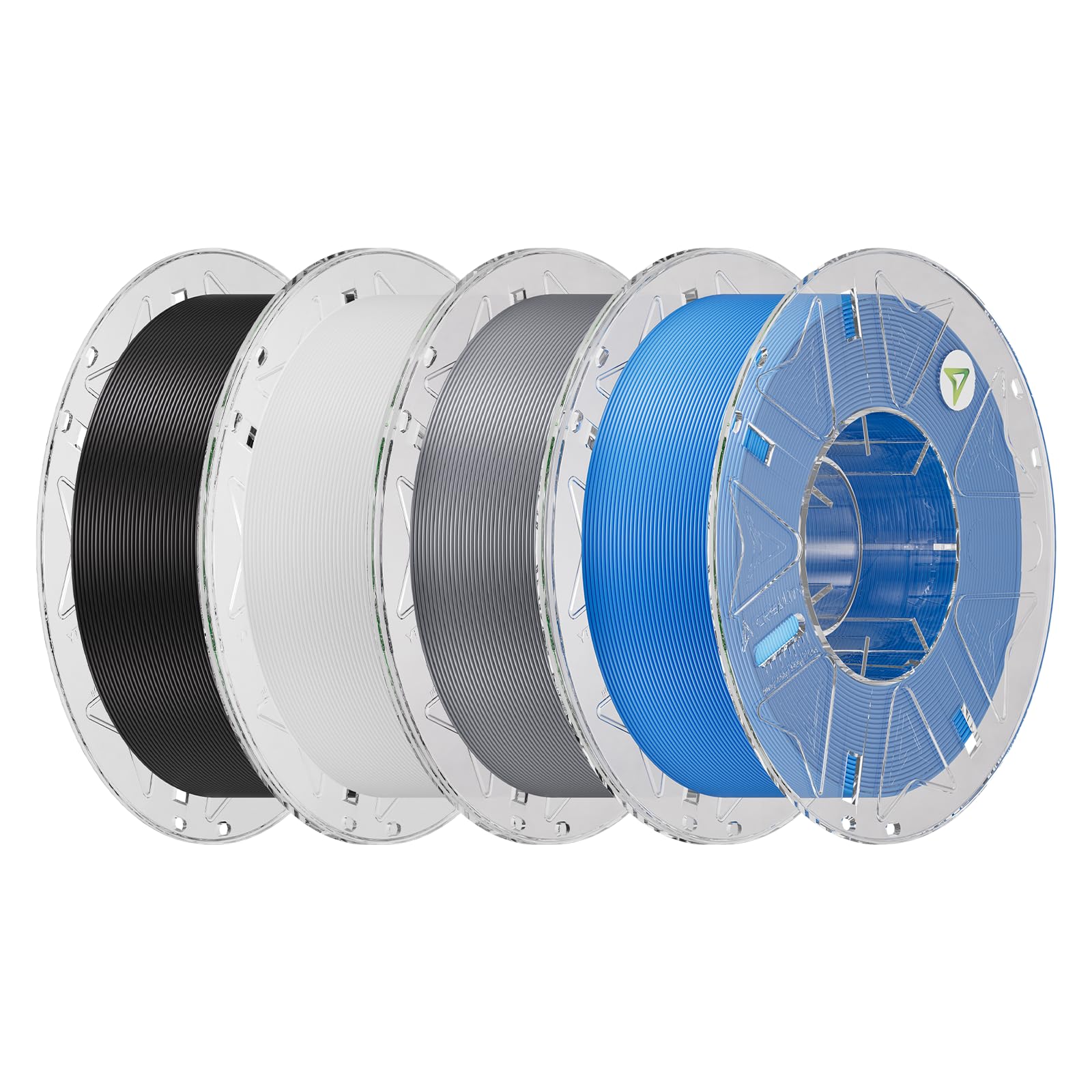 Creality Hyper PLA Filament 4KG,Black &amp; White &amp; Grey &amp; Blue, 4-Pack