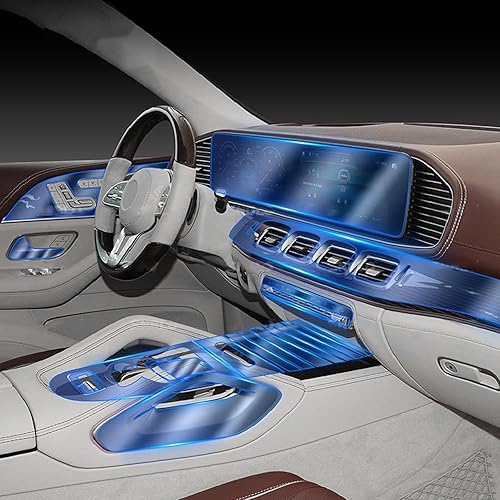 LAVIYE Película protectora invisible de TPU para consola central interior de automóvil, para Mercedes-Benz GLS X167 2021-2023