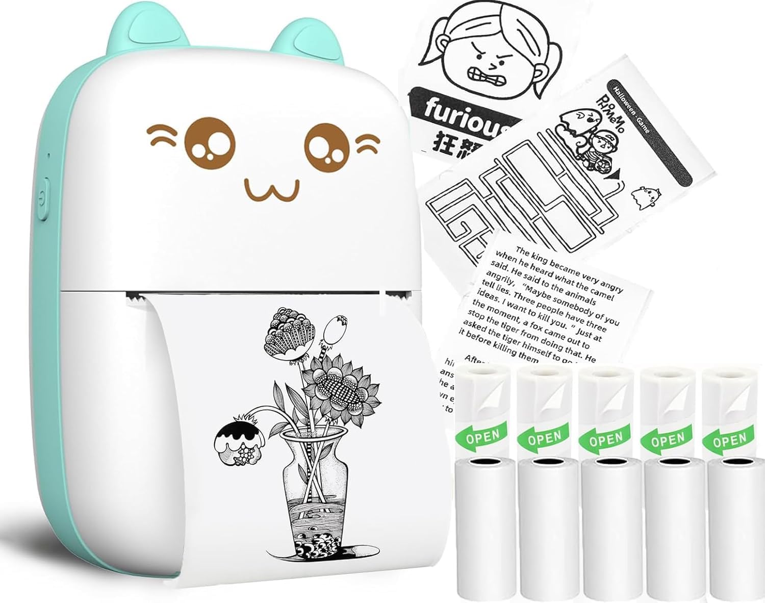See full amazon price history chart for XBEY Mini Bluetooth Thermal Printer, Portable Label Printer Inkfree Printer for Android & iOS System, Black on White Thermal Printer with Roll of Print Paper, Stickers (Blue) XBEY Mini Bluetooth Thermal Printer, Portable Label Printer Inkfree Printer for Android & iOS System, Black on White Thermal Printer with Roll of Print Paper, Stickers (Blue) (B0D9TMQVL5) Amazon Price History, Amazon Price Tracker
