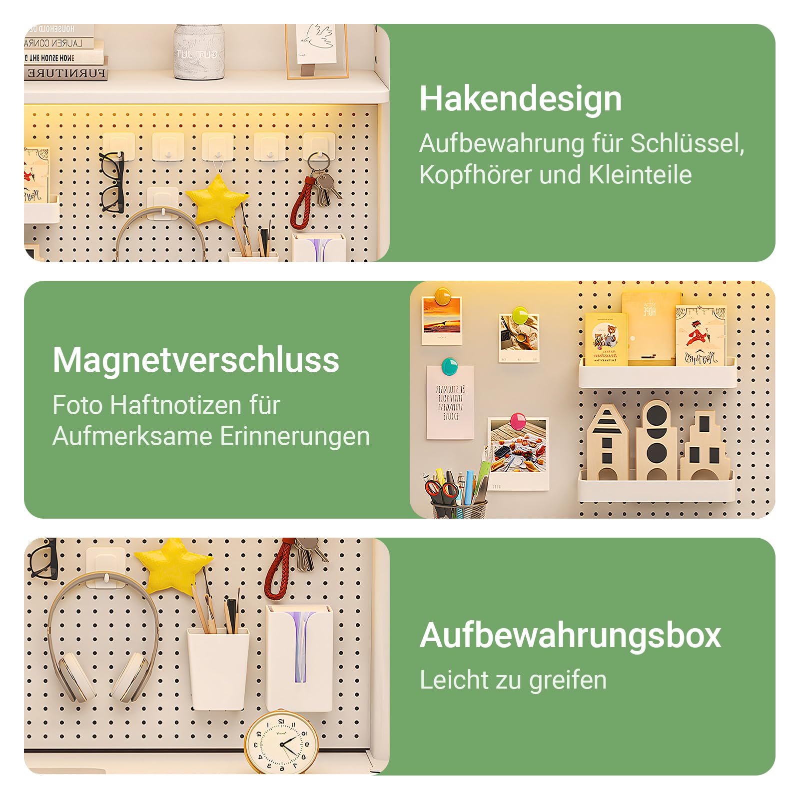 Bücherregal Klein Klemmbare Schreibtisch Aufsatzregal (100x95cm) | Wohnheim Hause 3 Tier Büro Computer Schreibtisch Zubehör Organizer Einstellbare Lagerregal