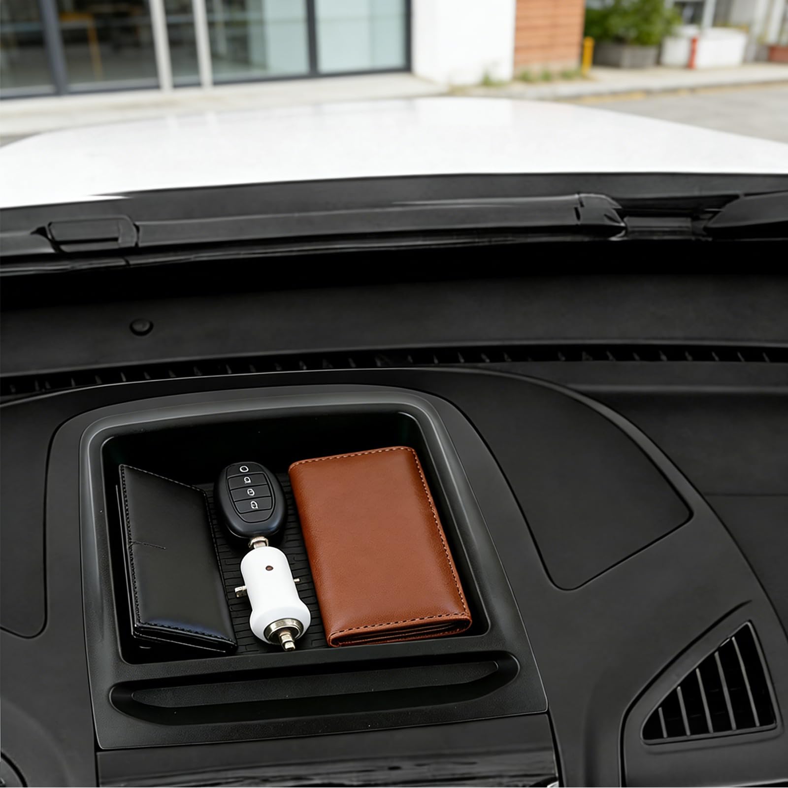 Caja de almacenamiento para tablero de instrumentos de auto compatible con Peugeot Boxer con FIAT Ducato con Citroen Relay (2014-2025), almacenamiento de tablero - Negro