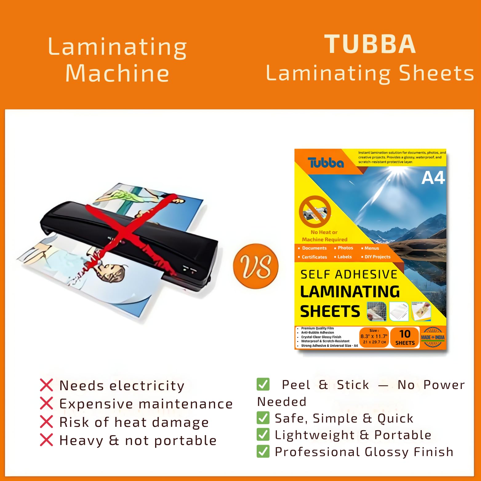 Self Adhesive Laminate Sheets - Waterproof & Easy Peel -2 Self Adhesive Laminate Sheets - Waterproof & Easy Peel -2