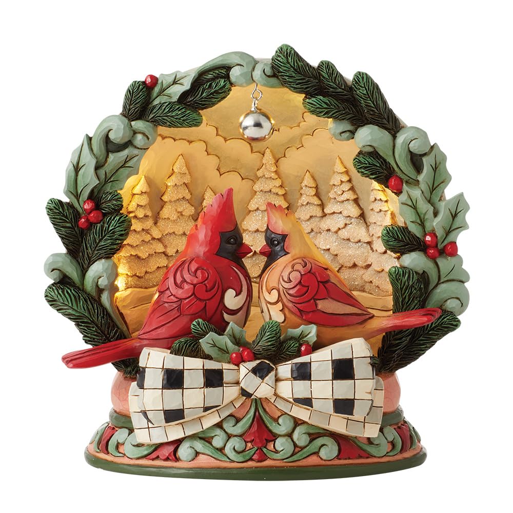 Figurine Cardinals LED Enesco pour illuminer votre table de Noël