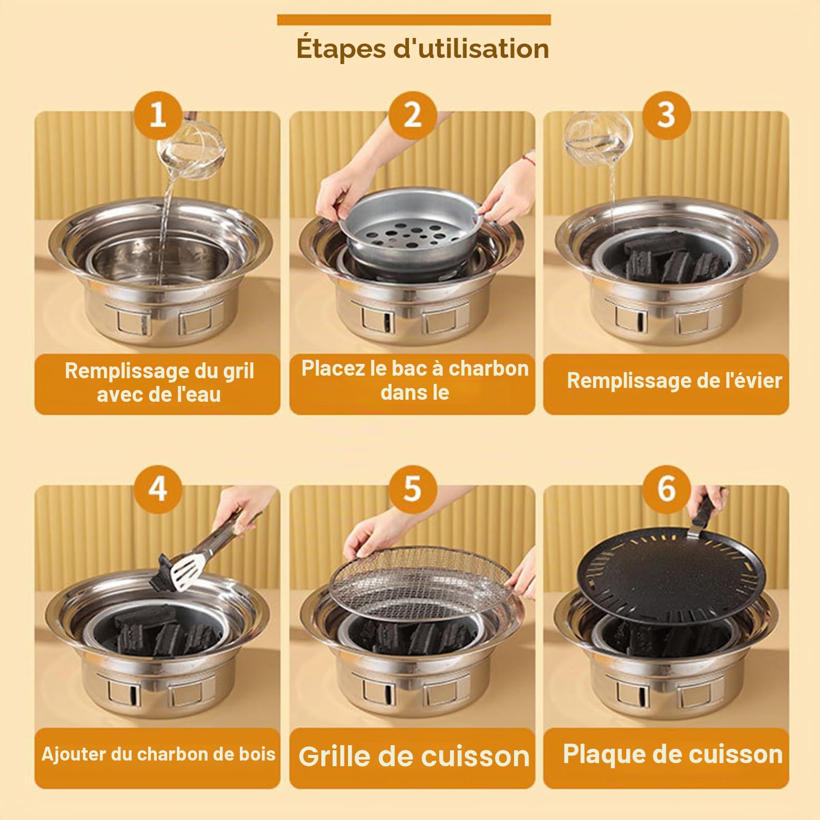 petit barbecue charbon de bois,barbecue de table,Barbecue de camping,barbecue d'extérieur portable