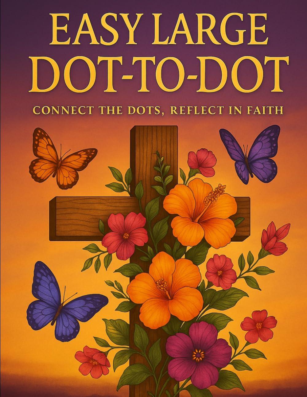 Easy Bible Dot to Dot Puzzles: Large Print Bible Activity Book for Adults & Seniors