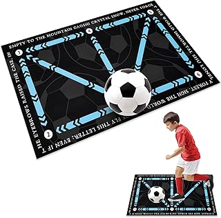 Football Training Mat, Non-Slip Silent Soccer Practice Pad, Football training equipment for improving Dribbling, Ball control, Football Mastery Mat Size 60 x 90cm