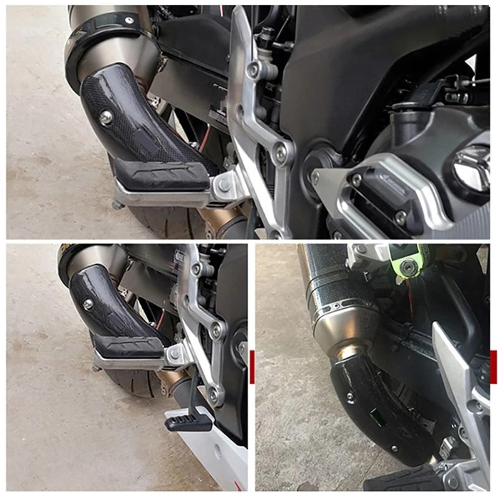 Osłona wydechu motocyklowego Osłona termiczna moto Uniwersalne, dekoracyjne, ochronne osłony rur wydechowych z włókna węglowego, chroniące przed oparzeniami, do układów wydechowych motocykli(C 195MM)