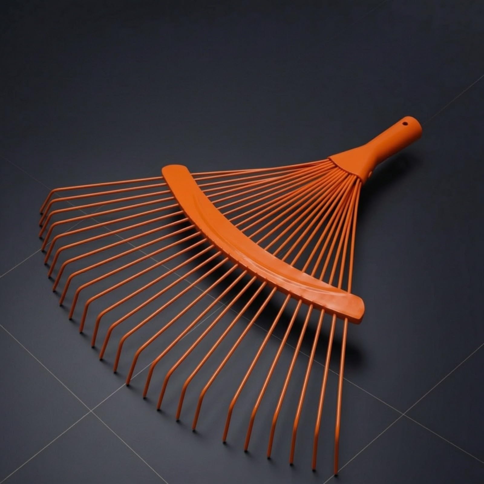 Baoblaze Rastrello a Ventaglio con 22 Denti Ergonomico Rastrello con Denti in Acciaio Al Carbonio Robusto per Pulizia Stagionalle Foglie, Prato,