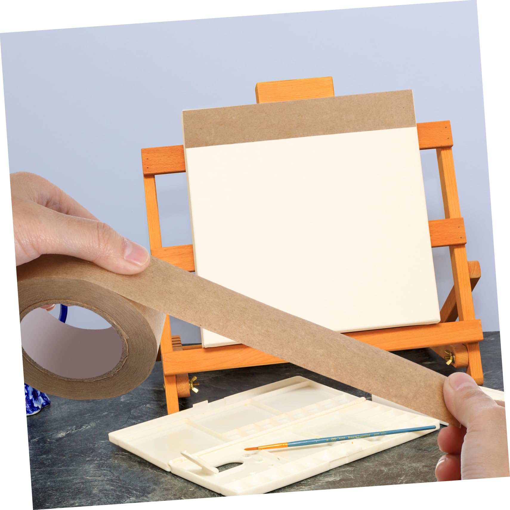 jojofuny 5 Set Nastro Per Acquerello Automatico Chiaro Nastro Forte Nastro Trasparente Nastro Di Cartone Di Carta Nastro Per Pittori Muri Aria Lato Colla A Base D'acqua 2 * 5