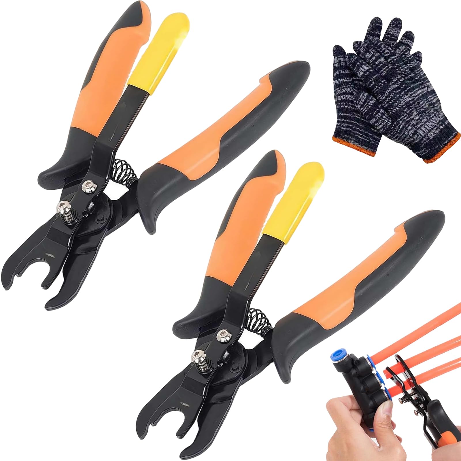 Air Hose Connector Removal Tool, Car Electrical Connector Removal Tool, Quick Release Air Connector, Push to Connect Disconnect Tong Tool Fittings 1/4β, 5/16β (2)