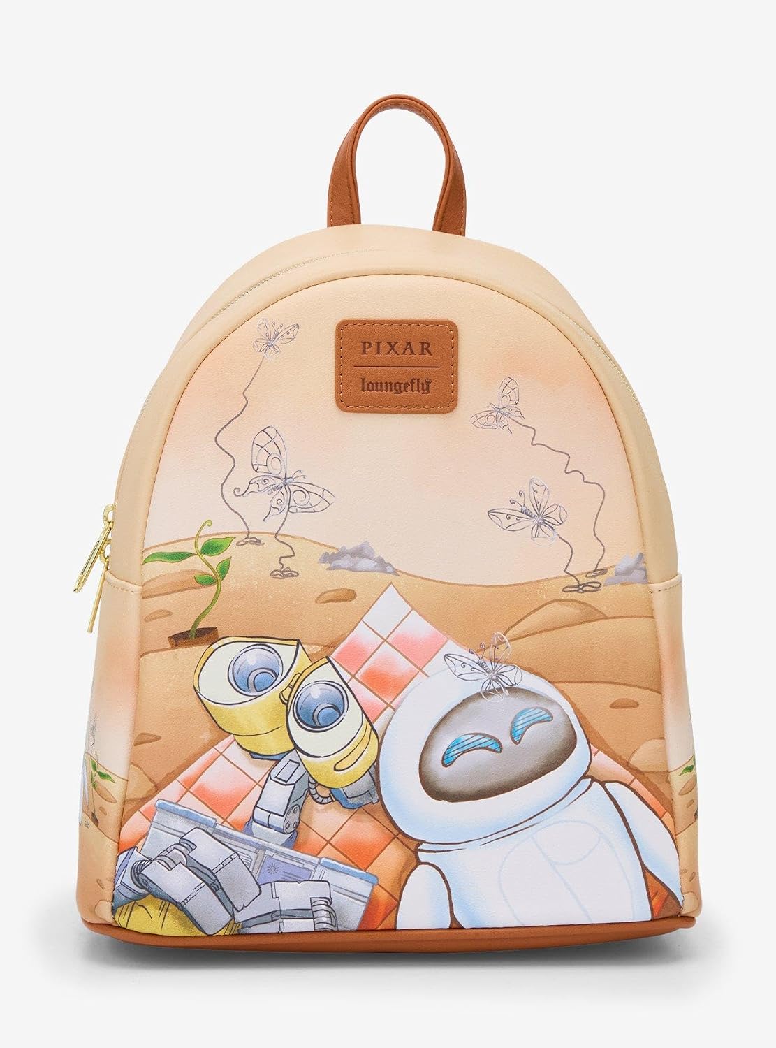 Loungefly Disney Pixar WALL-E EVE Daydreaming Mini Backpack BROWN NONE