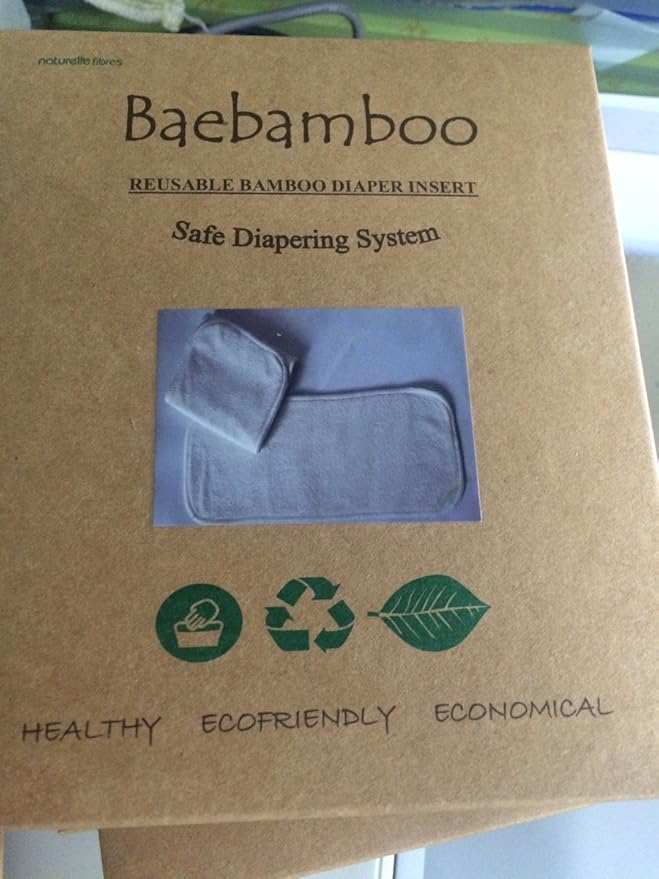 Easy Feel 5-Layer Bamboo Charcoal Cloth Diaper Insert (Pack of 3)