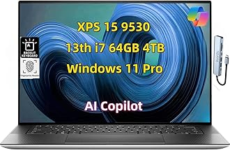 NewDell XPS 15 9530 Business Laptop, 15.6" FHD+ Anti-Glare, Intel Core 10 Core i7-13620H (> i9-12900H), 64GB DDR5 RAM 4TB SSD, Backlit KYB Fingerprint Thunderbolt4, AI Copilot, USB HUB Windows 11 Pro