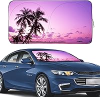 Vista 9 de Gven Parasol para Parabrisas de Coche, Parasol de Coche de Diseño Artístico Plegable, Parabrisas con Visor Solar Reflectante de Calor para Verano