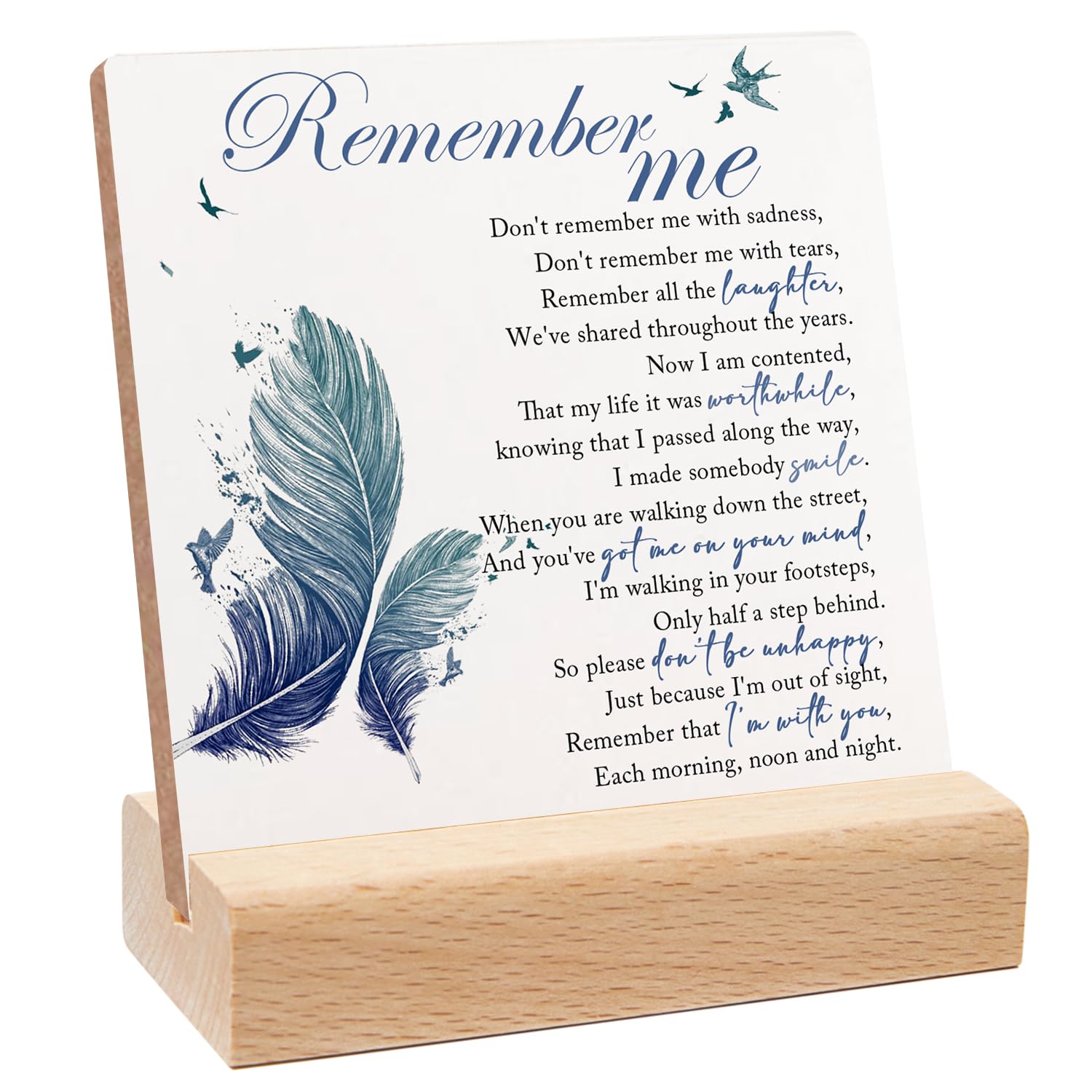 Sympathy Gift, Loss of Loved One Loss of Family Member Condolence Gifts, Sympathy Wooden Sign With Wooden Stand, Memorial Decor Sign Plaque, Sentimental Gifts for Home Table Decorations