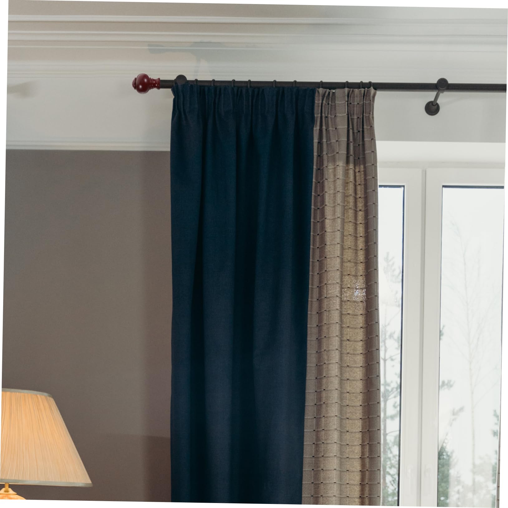 RORPOIR 4pcs Curtain Finials Elegant Rod Caps for Home Decoration Easy Install Curtain Rod Ends Unique Design for Roman Rods Window Fitting Accessories